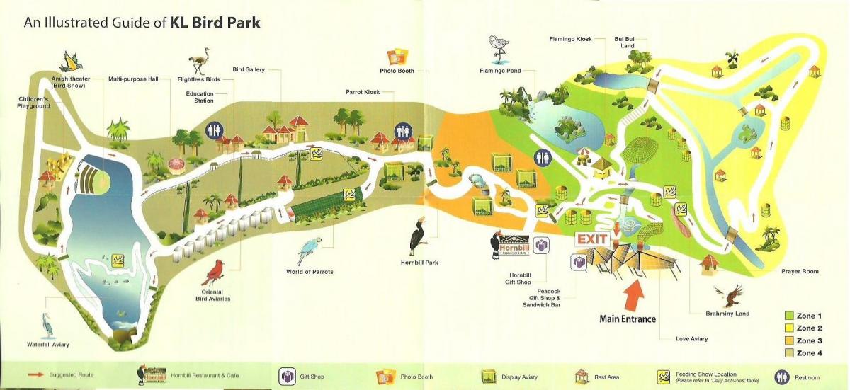 kuala lumpur bird park ramani